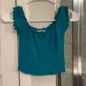 Teal Crop Top